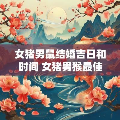 女猪男鼠结婚吉日和时间 女猪男猴最佳婚嫁日子