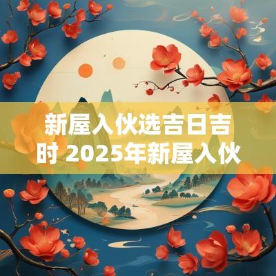 新屋入伙选吉日吉时 2025年新屋入伙吉日吉时