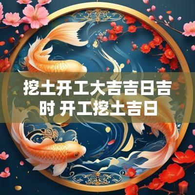 挖土开工大吉吉日吉时 开工挖土吉日