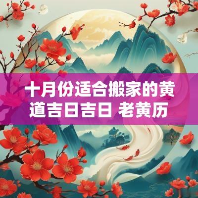 十月份适合搬家的黄道吉日吉日 老黄历十月份搬家吉日