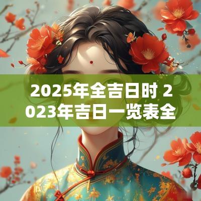 2025年全吉日时 2025年吉日一览表全年