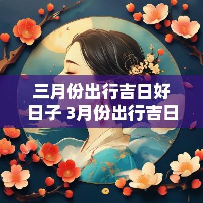 三月份出行吉日好日子 3月份出行吉日