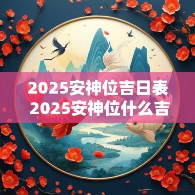 2025安神位吉日表 2025安神位什么吉日最好