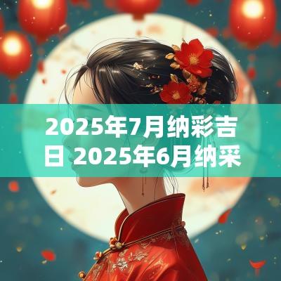 2025年7月纳彩吉日 2025年6月纳采吉日