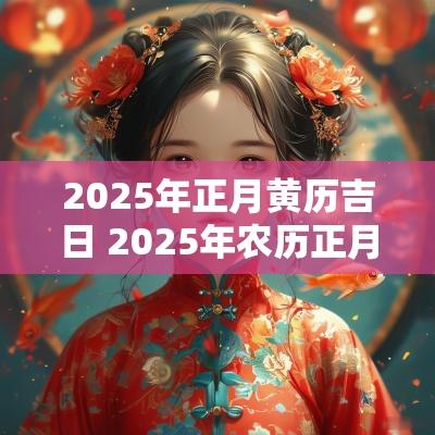 2025年正月黄历吉日 2025年农历正月黄道吉日
