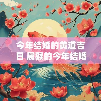 今年结婚的黄道吉日 属猴的今年结婚的黄道吉日