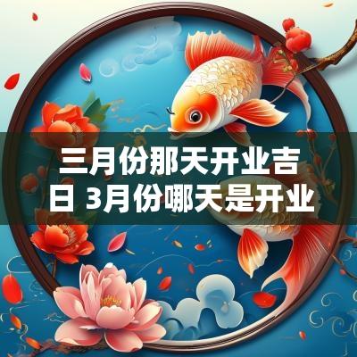 三月份那天开业吉日 3月份哪天是开业吉日