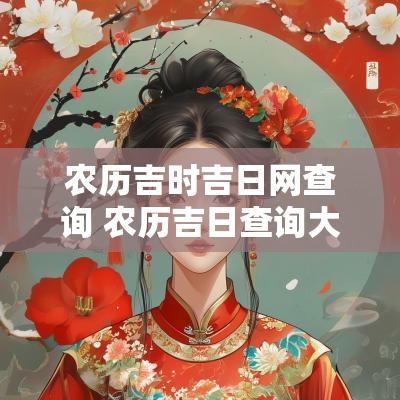 农历吉时吉日网查询 农历吉日查询大全