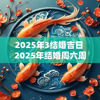 2025年3结婚吉日 2025年结婚周六周日吉日一览表