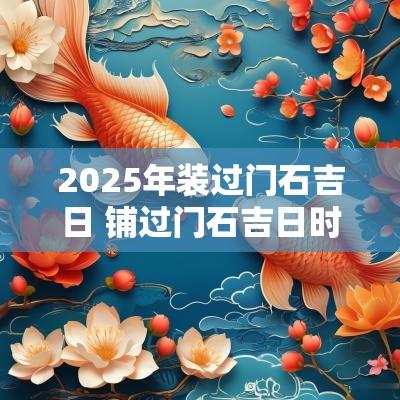 2025年装过门石吉日 铺过门石吉日时辰怎么选