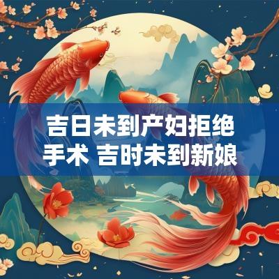 吉日未到产妇拒绝手术 吉时未到新娘未进门
