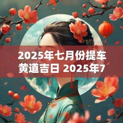 2025年七月份提车黄道吉日 2025年7月生宝宝黄道吉日