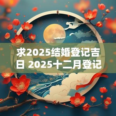 求2025结婚登记吉日 2025十二月登记吉日