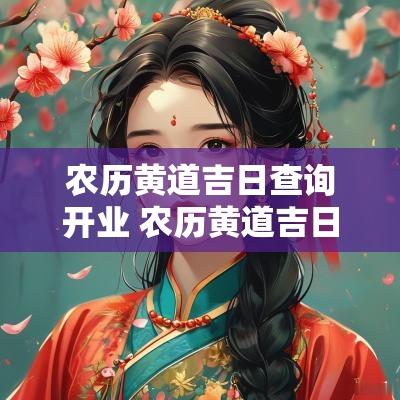 农历黄道吉日查询开业 农历黄道吉日开业