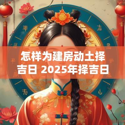 怎样为建房动土择吉日 2025年择吉日动土