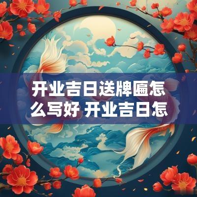 开业吉日送牌匾怎么写好 开业吉日怎么贴门口
