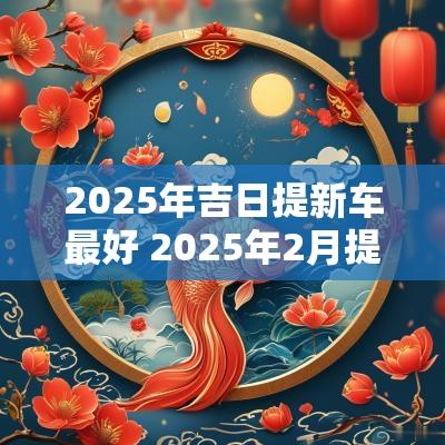 2025年吉日提新车最好 2025年2月提车吉日