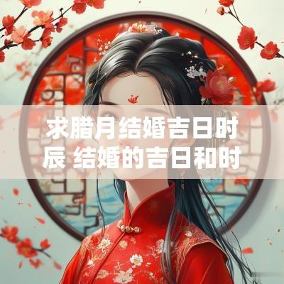 求腊月结婚吉日时辰 结婚的吉日和时辰怎么选