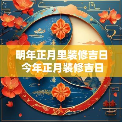 明年正月里装修吉日 今年正月装修吉日有哪几天