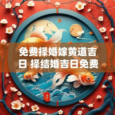 免费择婚嫁黄道吉日 择结婚吉日免费