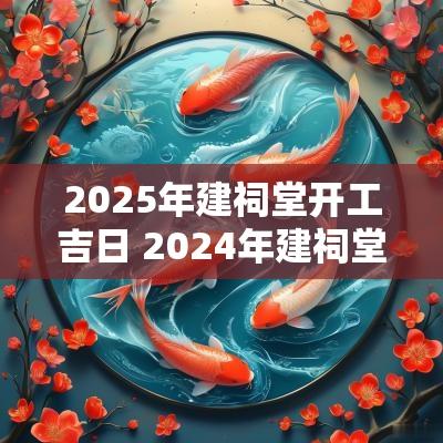 2025年建祠堂开工吉日 2025年建祠堂吉日