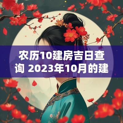 农历10建房吉日查询 2025年10月的建房黄道吉日