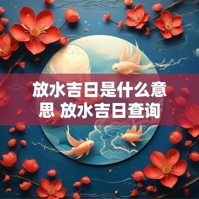 放水吉日是什么意思 放水吉日查询