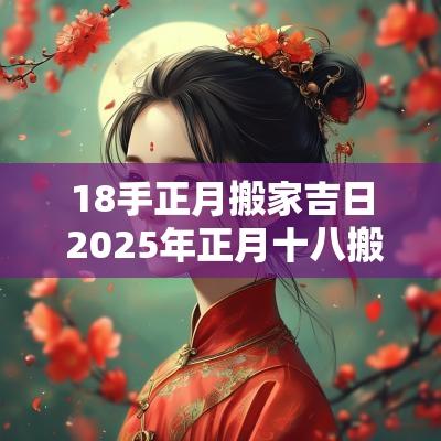 18手正月搬家吉日 2025年正月十八搬家吉日