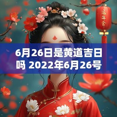 6月26日是黄道吉日吗 2025年6月26号是黄道吉日吗