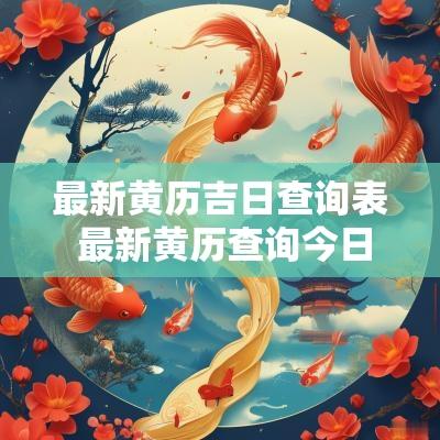 最新黄历吉日查询表 最新黄历查询今日吉时