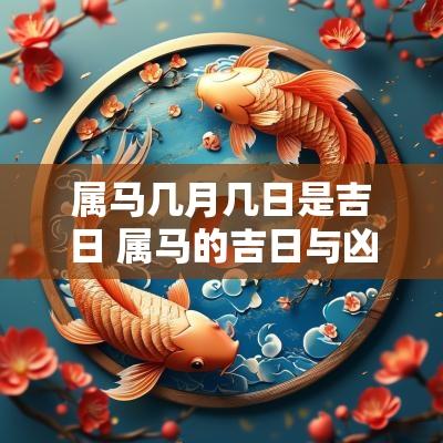 属马几月几日是吉日 属马的吉日与凶日