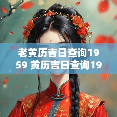 老黄历吉日查询1959 黄历吉日查询1959
