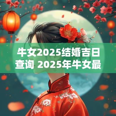牛女2025结婚吉日查询 2025年牛女最适合哪月结婚
