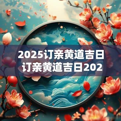 2025订亲黄道吉日 订亲黄道吉日2025年