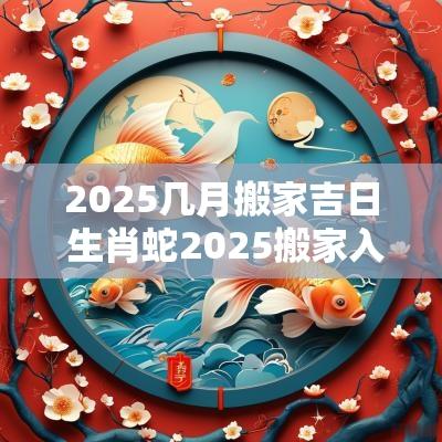 2025几月搬家吉日 生肖蛇2025搬家入宅吉日