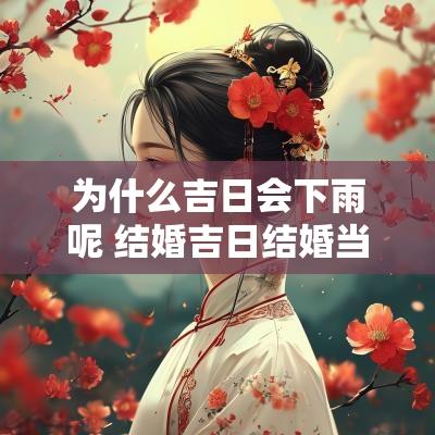 为什么吉日会下雨呢 结婚吉日结婚当天下雨有什么征兆