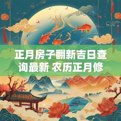 正月房子翻新吉日查询最新 农历正月修房吉日查询大全
