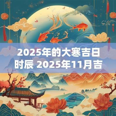 2025年的大寒吉日时辰 2025年11月吉日时辰