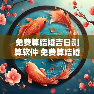 免费算结婚吉日测算软件 免费算结婚日子免费软件