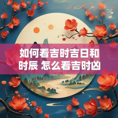 如何看吉时吉日和时辰 怎么看吉时凶时