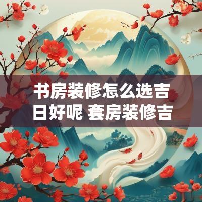 书房装修怎么选吉日好呢 套房装修吉日怎么选最好