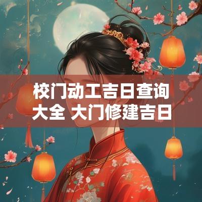 校门动工吉日查询大全 大门修建吉日吉时查询表