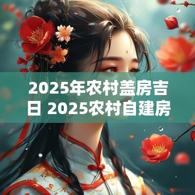 2025年农村盖房吉日 2025农村自建房黄道吉日