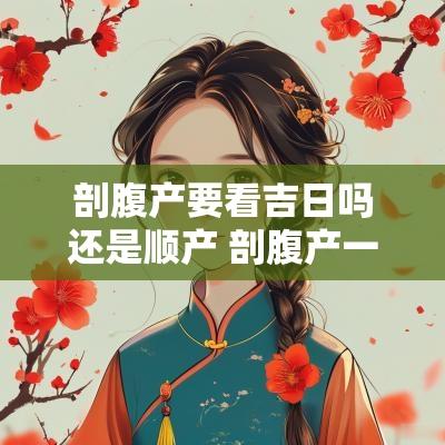 剖腹产要看吉日吗还是顺产 剖腹产一定要看日子和时辰吗