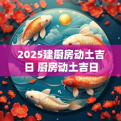 2025建厨房动土吉日 厨房动土吉日