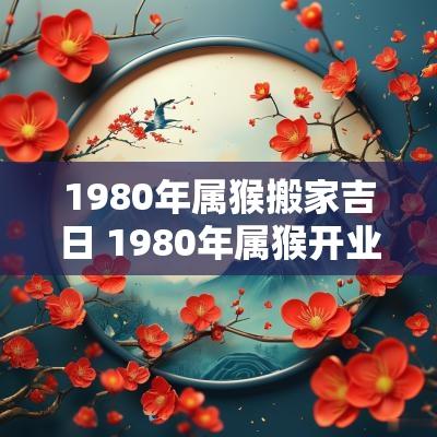 1980年属猴搬家吉日 1980年属猴开业吉日