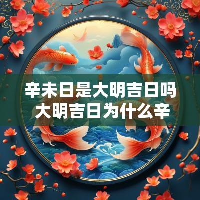 辛未日是大明吉日吗 大明吉日为什么辛未日排第一