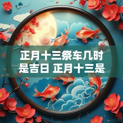 正月十三祭车几时是吉日 正月十三是吉日吗