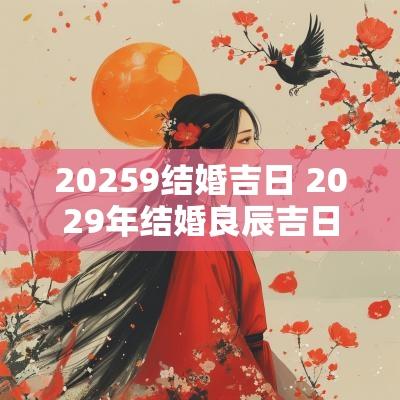 20259结婚吉日 2029年结婚良辰吉日