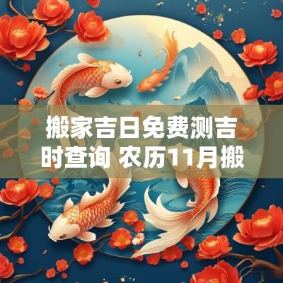 搬家吉日免费测吉时查询 农历11月搬家吉日吉时